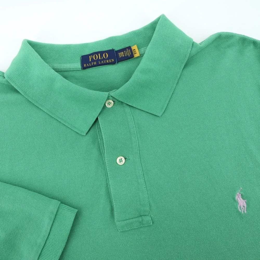 Polo Ralph Lauren Men's‎ Green Classic Fit Polo Shirt Short Sleeve Size 3XB